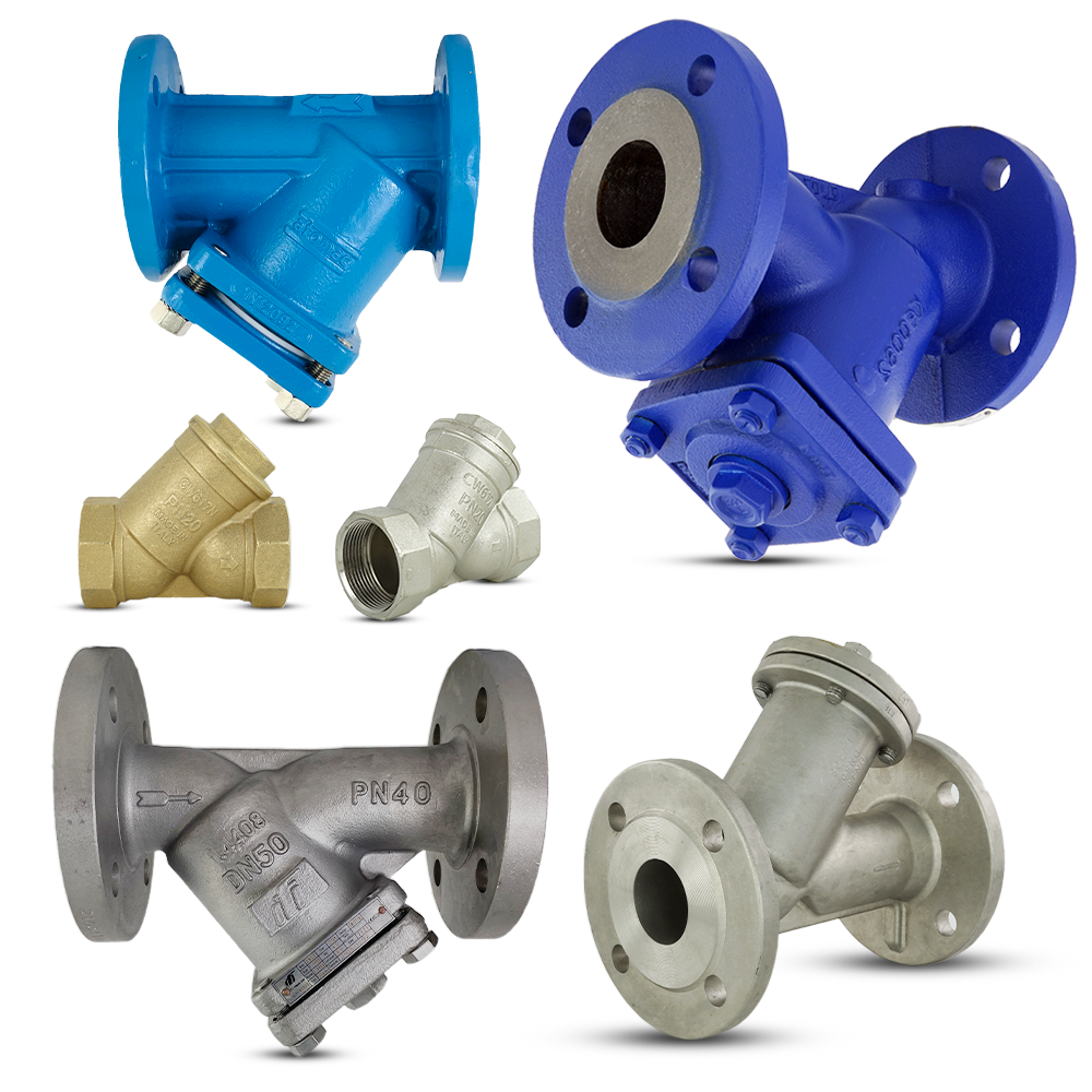 Schmutzfänger aus Edelstahl, GGG40, Stahlguss.